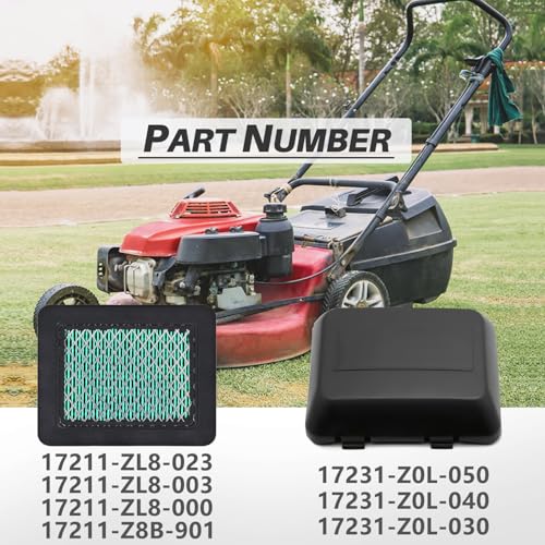 Luftfilter mit Deckel für Honda GCV160-OHC GCV160 GCV190 GCV135 Rasenmäher, JRISBO Luftfilterdeckel Motor Ersatzteile GCV 160 Luftfilter Kit mit Dichtung Zündkerze Vorfilter
