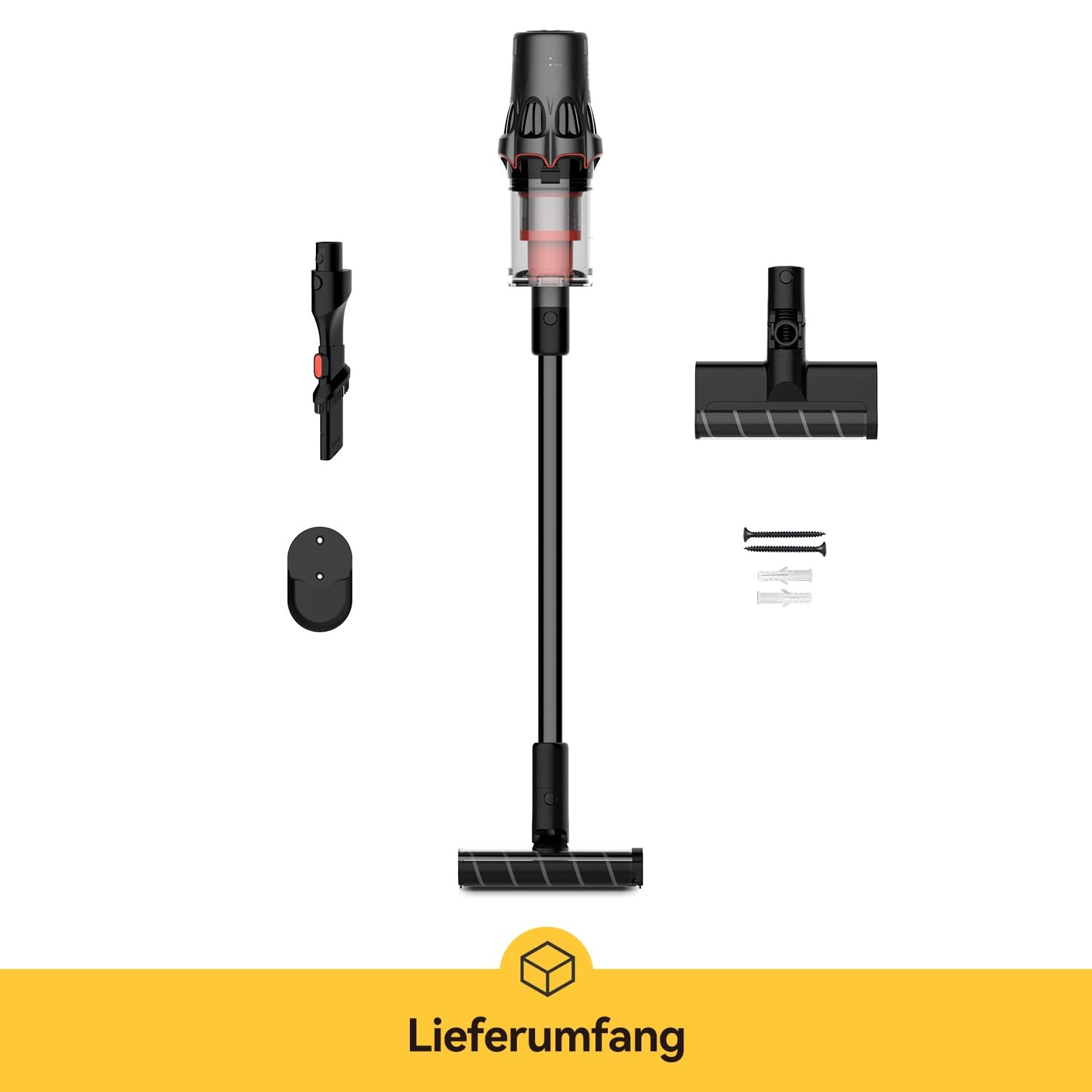 Deerma DEM-T30W Kabelloser Staubsauger 2-in-1 mit Stauberkennung, 240W Motor, 23kPa Saugkraft, HEPA-Filter, Weiche Bürste