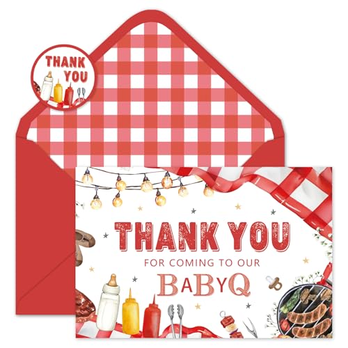 Cartes de remerciement Baby Shower pour votre fête d'anniversaire estivale en famille