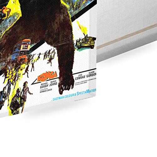 Tableau Konga Affiche Anglaise Rétro Toile Imprimée 40x60cm