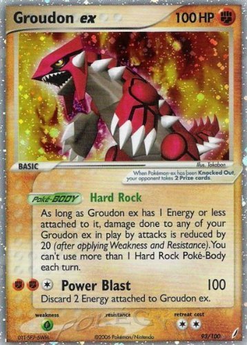 Review Product Pokemon - Groudon ex (93) - EX Crystal Guardians - Holofoil