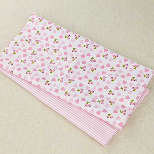 Cotton Fabric Quilt Fabric Fat Quarter Bundle Pink Floral Pattern Sewing Handmade Textile Fabric Material Color Pink 40Cmx50Cm #TOP7