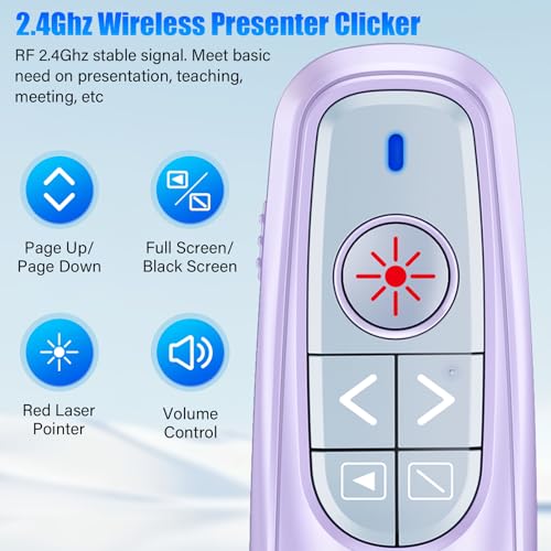 50% Off Wireless Presentation Clicker with Laser Pointer & USB-C
