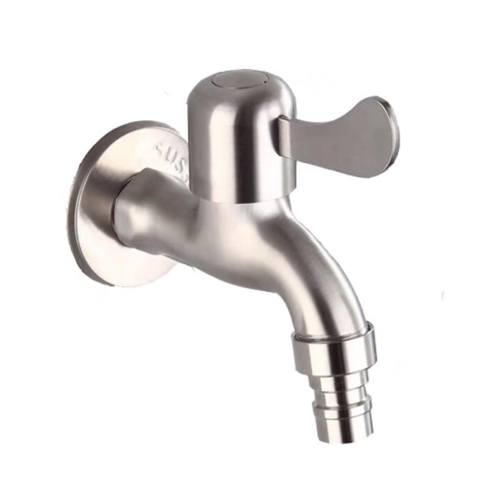 Grifo de jardín para exteriores - Hidrante de agua de acero inoxidable 304 resistente a la intemperie para riego y lavado, diseño vertical de 40 cm/16 pulgadas - Duradero y resistente a la corrosión