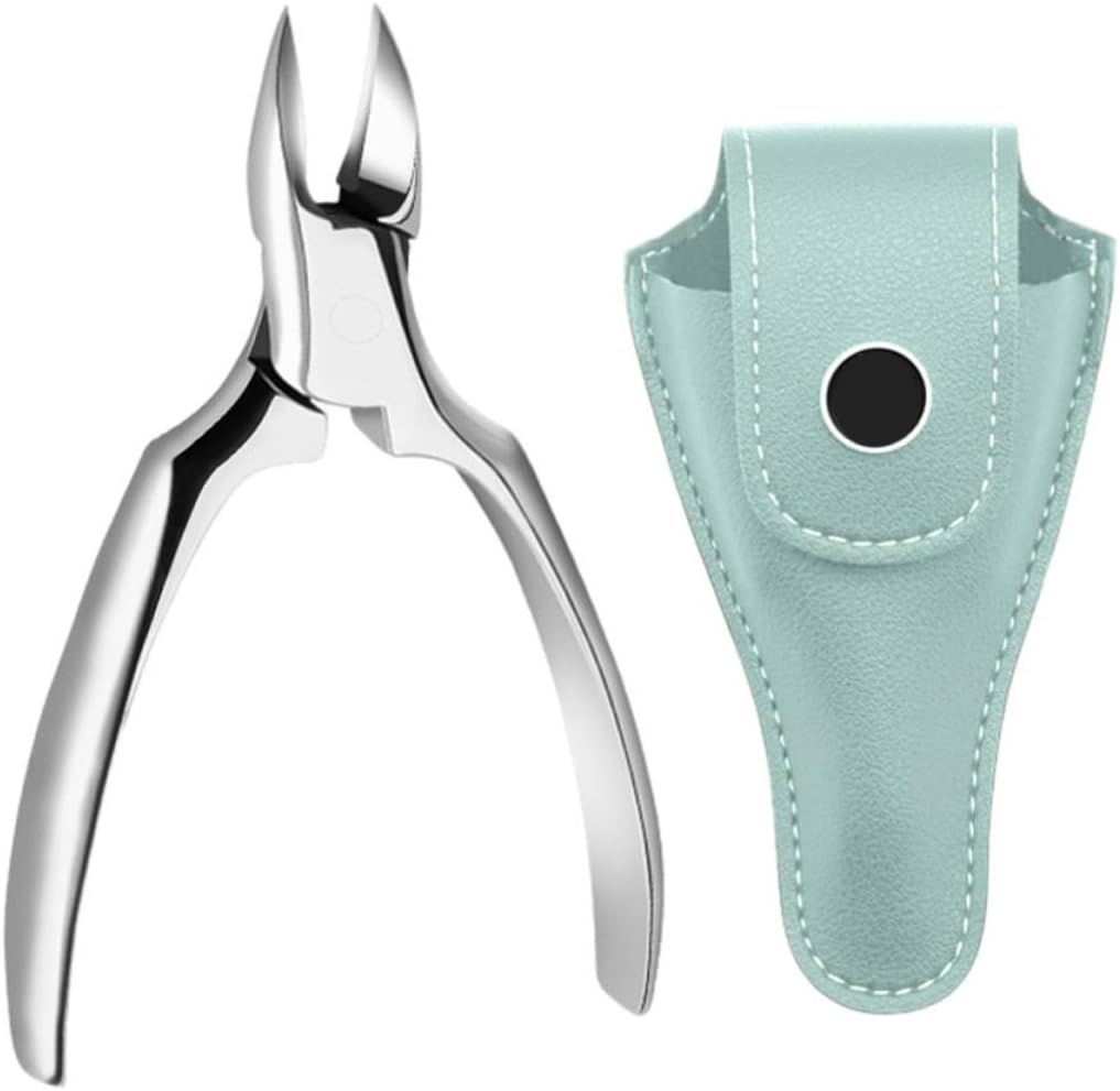 Stainless Steel Dead Skin Remover Cuticle Scissor with Non-slip Handle and Storage Bag, Foot Nail Cutters for Calloused Feet Removal, Pedicure Nail Trimming Tool