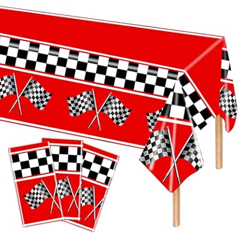 MORAINJAY Racing Car Table Cloths Set Cover