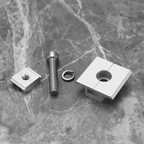 Be In Your Mind 6 Stück PV Photovoltaik Solar Trapezförmige Montagehalterungen 30mm Solarmodulklemmen Aluminium Mittelklemmen für Wohnmobil Flachdach Schiff Boden