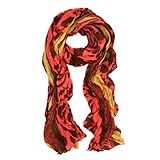 Multi Color Leopard & Zebra Mix Print Tribal Style Scarf, Hot Pink