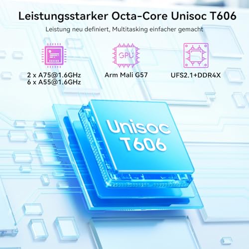TABWEE T20 Android 16 Tablet mit Tastatur - 24 GB RAM+256 GB ROM (2 TB TF), Octa-Core, Gemini AI, Widevine L1, Tablet 10 Zoll, 5000 mAh, 8 MP+ 5 MP, Face ID, GPS (4J Garantie) 5