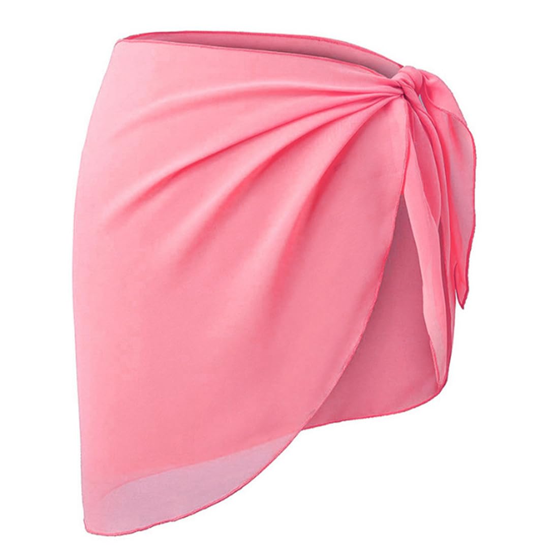 XBFOCNH Ropa de playa corta elegante para mujer, falda de gasa para cubrir bikini, pareo de playa para cubrir caftán, faldas envolventes de traje de baño para ropa de playa de fiesta de vacaciones