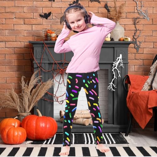 Girls' Leggings Ankle Length Printed Leggings Sugar Snack Candy Soft Comfortable Pants for Kids 4-10 Years2