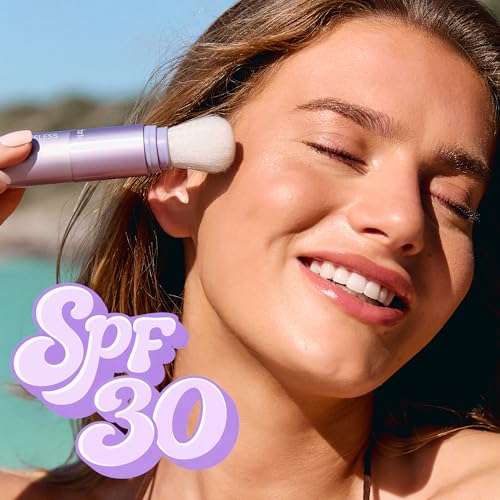 Image of tarte creaseless SPF 30 mineral powder - Brush On Sunscreen for Face, Body & Hairline, Sweat-Resistant 16HR Setting Powder for Makeup & Beach Essentials, vegan & cruelty-free, translucent