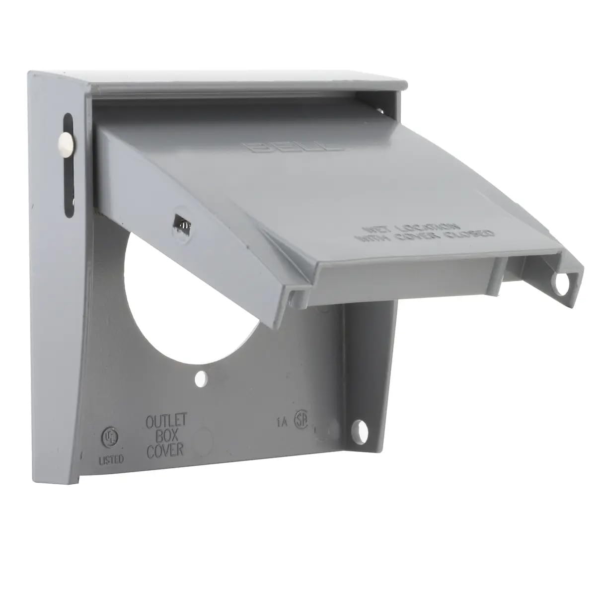 hubbell-bell 5036 – 0 – Interruptor impermeable vertical 30 – 50-Amp receptáculo dispositivo, color gris