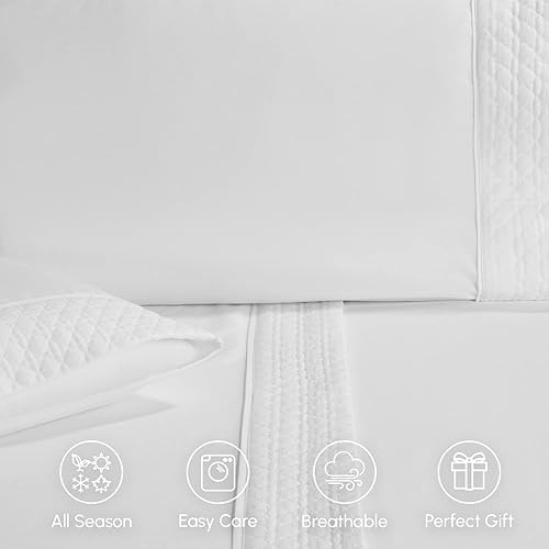 Miniatura 9 de Elegant Comfort Lujoso juego de sábanas acolchadas de 4 piezas caja de regalo suavidad de calidad egipcia de 1500 hilos resistente a las arrugas