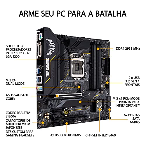 Kit Upgrade Powered By Asus Core I7 10700F + Placa mãe Asus TUF B460M-Plus + 16GB - 03 Anos Garantia