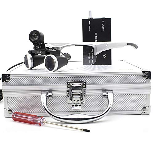 Óculos Lupa Cirúrgica 3,5x Com Led para Médico Cirurgião Odontólogo 639-GY- Lorben