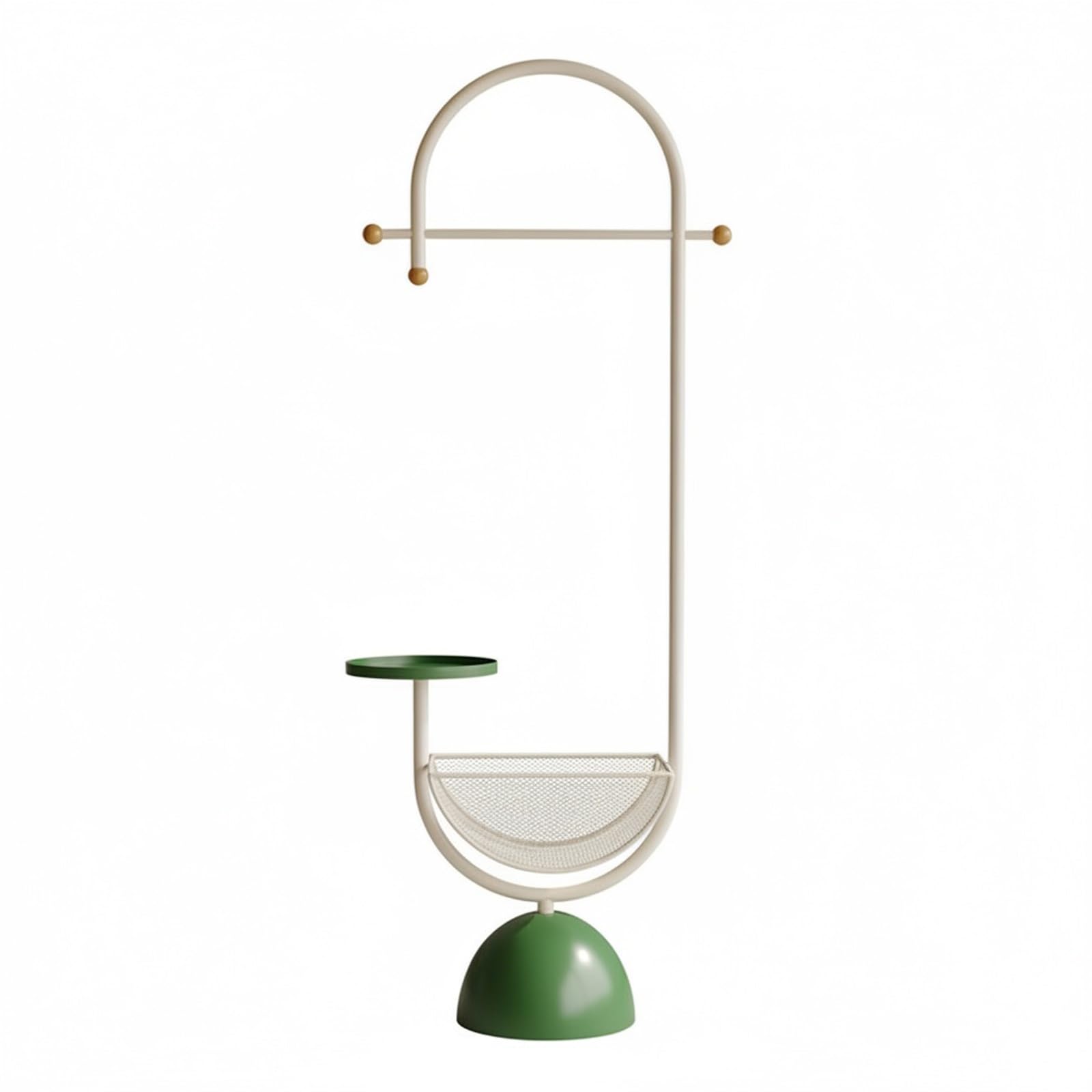 FGXHHS Freestanding Metal Hall Tree Coat Rack with Multi-Tier nizer - Sturdy Modern Hanr Stand for Entryway, Living Room, Bedroom, Office Green Design