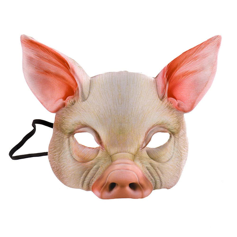 NewL Halloween Pig Animal Half Face Mask Masquerade Party Cosplay Costume — image 1