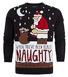 shelikes Mens Christmas Jumper Ugly Sweatshirts Novelty Knitwear Top Long Sleeve Sweaters | Xmas Jumpers | Santa Sweatshirt | Festive Sweater