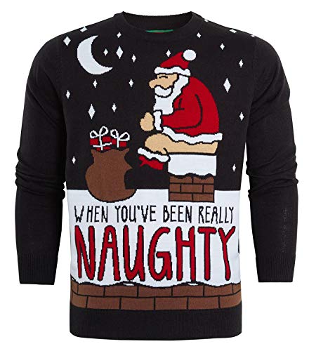 shelikes Mens Christmas Jumper Ugly Sweatshirts Novelty Knitwear Top Long Sleeve Sweaters | Xmas Jumpers | Santa Sweatshirt | Festive Sweater