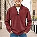 QWKLEAJ Boys Half Zip Sweater Mock Neck Rib Knit Toddler Sweatshirt Solid Color Fashion Quarter Zip Up 2T Long Sleeve Shirts Boys Winter Kids Sweaters Wine 11-12 Years