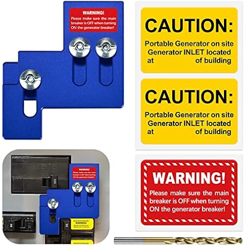 LATING Generator Interlock for Square D QO or Homeline 100 or 125 A mp Panels with 3/4 to 7/8 Inches Spacing, Blue Cover