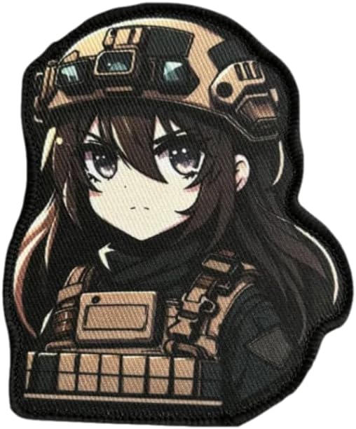 Anime Girl Printing Patch Military Tactical Morale Badge Hook&Loop Backpack Stickers Decoration Armband Patches for Clothing