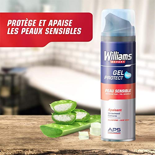 GEL À RASER PEAUX SENSIBLES 200ML, WILLIAMS, LOT DE 4