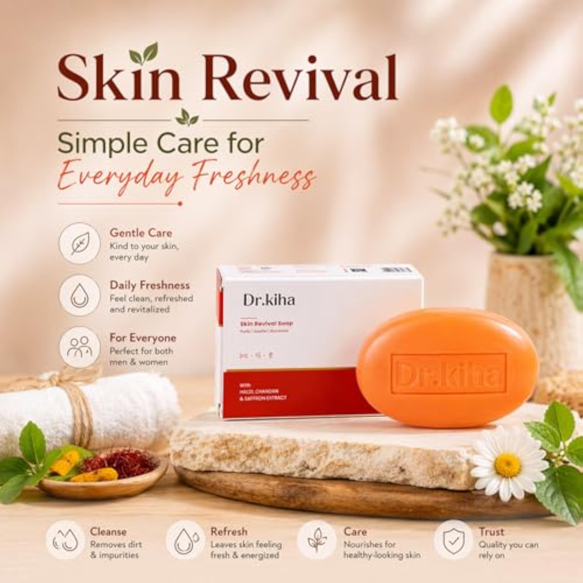 Dr. Kiha Ubtan Face Wash & Brightening Bathing Soap Combo