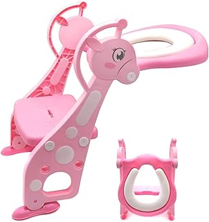 HTTMT- Pink Dear Kids Potty Training Seat w/Step Ladder Toilet Chair for Child Toddler [P/N: ET-BABY001-PINK]
