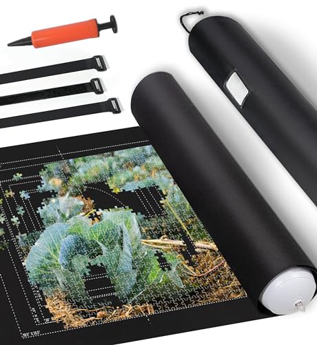 Puzzle Board Mat Roll Up 1000 2000 Pieces Protector Matt Tilting Large Foldable Felt Non-Slip Surface Tube Foam Toys Grey Sorters Accessories Inflatable Necessities Items Kids Adults