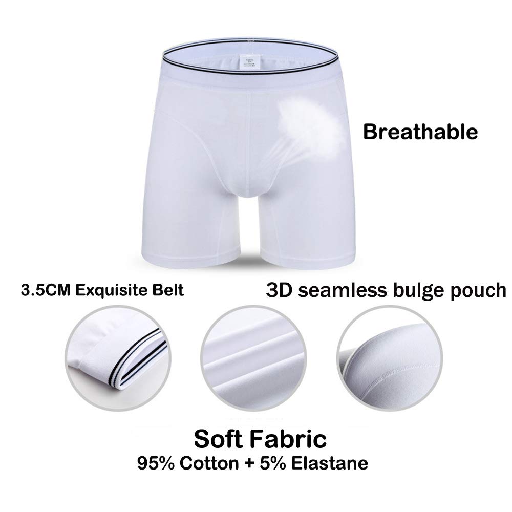 Nuofengkudu Sin Costuras Largos Calzoncillos Hombre Boxer Antirozaduras Suave Comodos Elastico Absorbente Running Sport Underwear