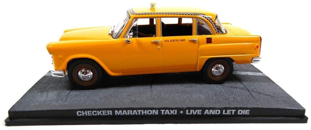 JAMES BOND - 1/43 Diecast Model Car Compatible with Checker Marathon Taxi 007 Live and Let Die - DY077
