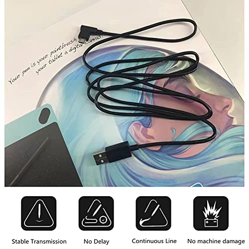 Image of ZORBES 1.5m USB Cable for Wacom Tablet Tablet Compatible with Wacom-Intuos CTL480 CTL490 CTL690 CTH480 CTH490 CTH680 CTH690 & Wacom Bamboo CTL470 CTL471 CTL472 CTL671 CTL672 CTL680,Black