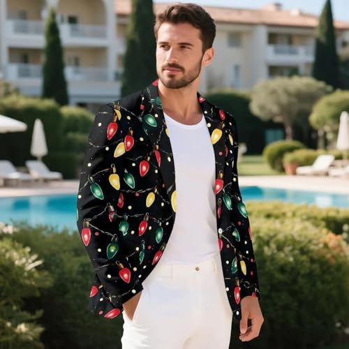 Men's Casual Blazer One Button Sport Coats with Pockets Lightweight Slim Fit Suit Jacket Business Blazer Plus Size3