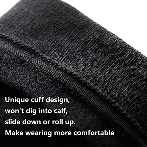 Image of Wide Calf Compression Socks for Women Men, Plus Size Compression Socks for Women Men Wide Calf Bamboo Knee High Stockings