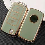 RYE for VW Volkswagen Key Fob Cover, Soft TPU Key Fob Case Full Protection for VW Jetta Beetle...