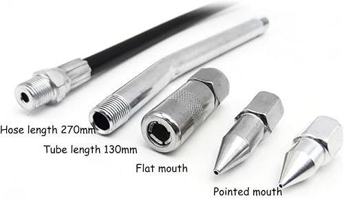 Miniatura 2 de RYBOOL Pistola de engrase de agarre de pistola resistente 400CC Pistola de grasa neumática portátil Bomba de compresor neumático Pistola de grasa