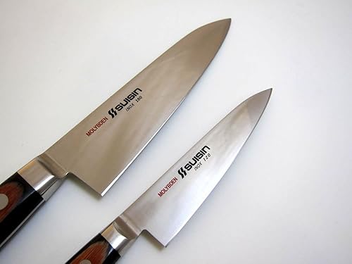 Miniatura 3 de Houcho. com Suisin Inox Serie de cuchillos estilo occidental, genuino Sakai-fabricado, acero Inox Gyuto y cuchillo utilitario