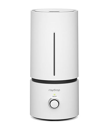 raydrop Cool Mist Humidifiers for Babies, 1.70 L Quiet and Small Ultrasonic Humidifier for Bedroom Nightstand, Space-Saving, Auto Shut Off-(0.45 Gallon, US 110 V)