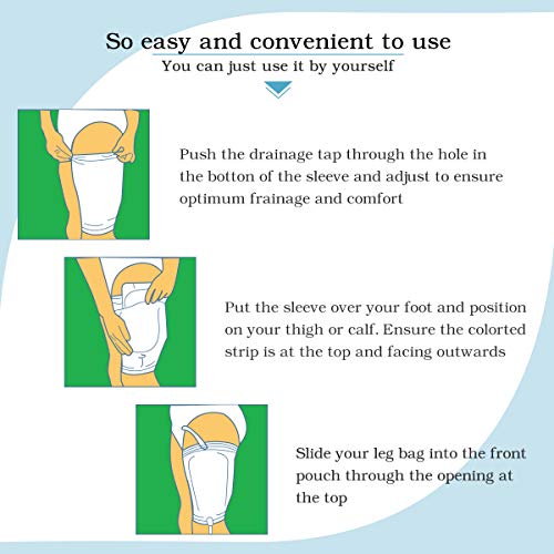 Image of Catheter Leg Bag Holder 4 Count Fabric Catheter Sleeves Urine Leg Bag Holder - Urinary Drainage Bag Stay in Place Urine Bags for Legs Foley Catheter Bag Holder Strap for Men or Women (M-4pack)