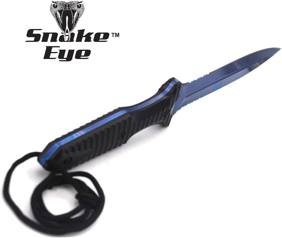 Snake Eye Tactical 12.5" Heavy Duty Full Tang U S A Military Marine Army Fixed Blade Hunting Knife w/Nylon Sheath