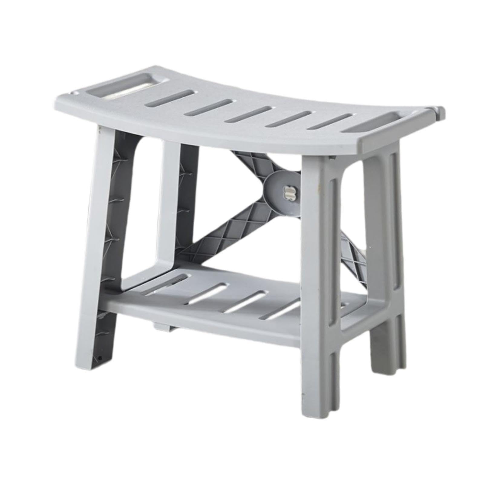 Banco de Ducha Taburete Esquina para Ducha Asiento Baño Silla SPA con Repisa Portátil Material Resistente a Repetido Uso Adecuado para Habitación, Gris, Individual