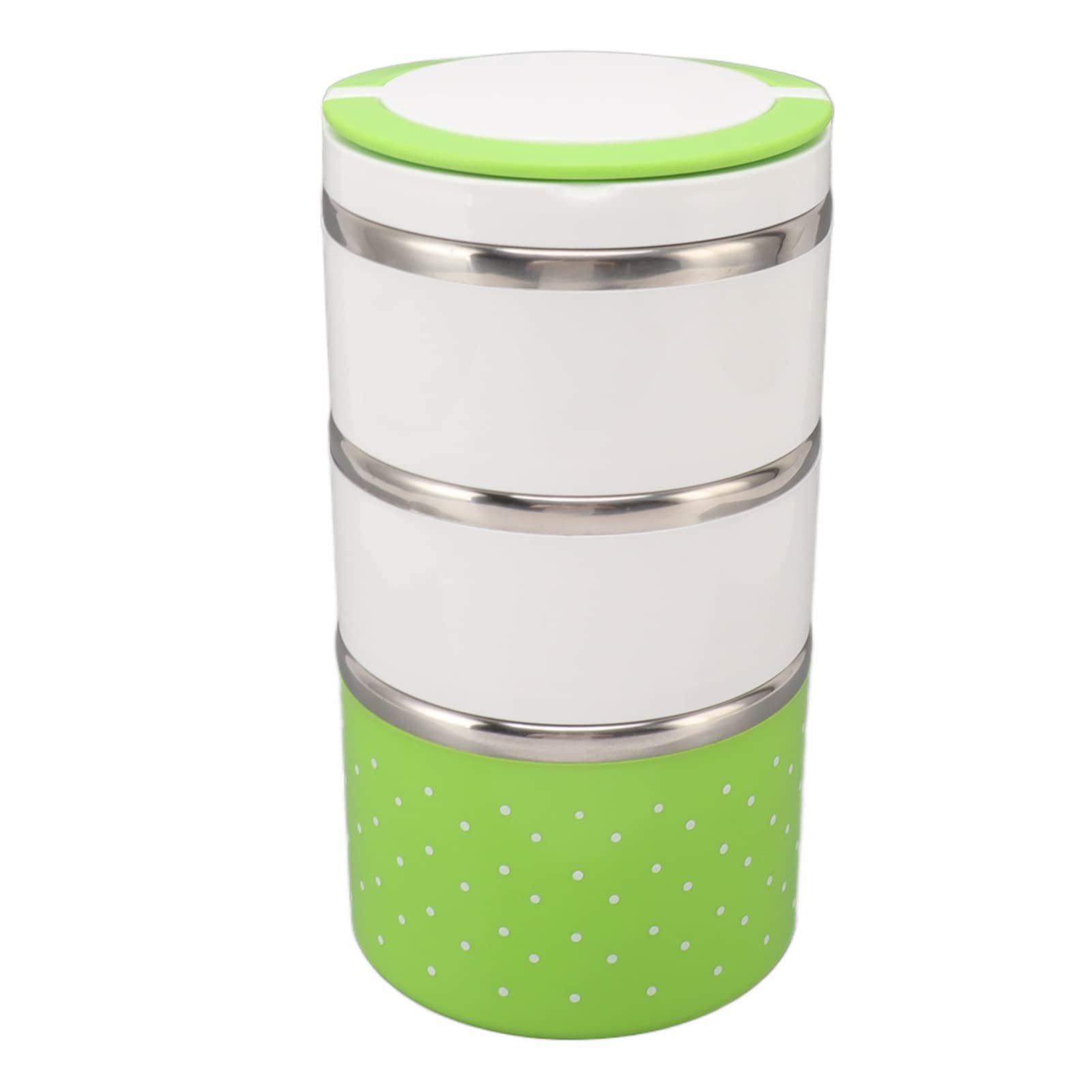 Boîte à lunch Boîte à lunch isotherme empilable en acier inoxydable, anti-fuite, portable, for boîte à lunch de bureau(Green)