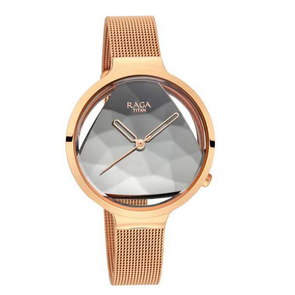 Titan Stainless Steel Raga Moments of Joy Analog Silver Dial Womens Watch-Nq95134Wm01/Np95134Wm01, Band Color:Rose Gold (B08LKG69HN) Amazon Price History, Amazon Price Tracker