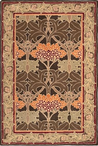 Tapete decorativo artesanal 100% lana 8' x 10' verde miniatura 2