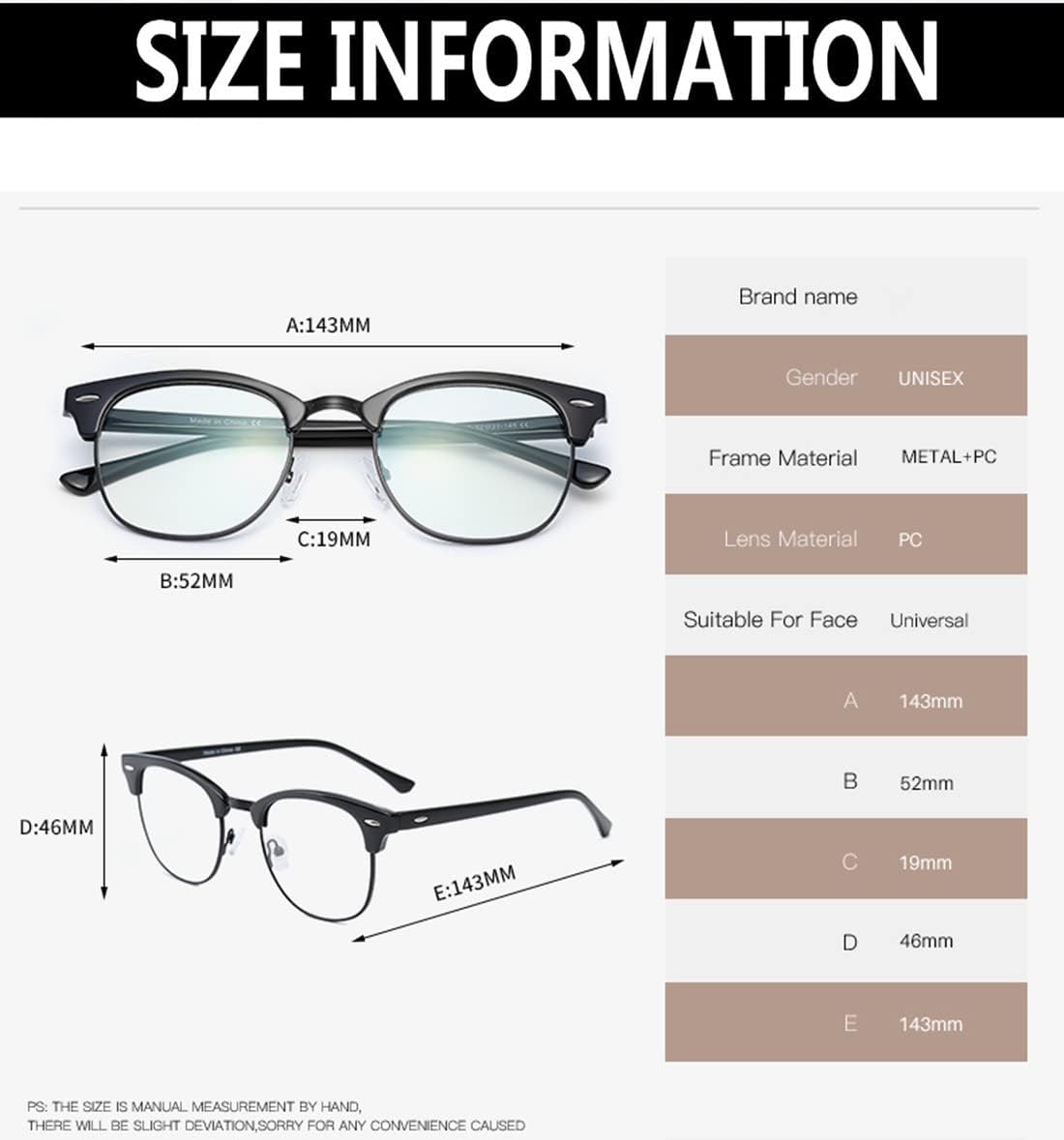 Computer Gaming Blue Light Blocking Glasses Half frame Retro Semi Rimless Clear Lens Glasses Eyewear Men Women - Image 9