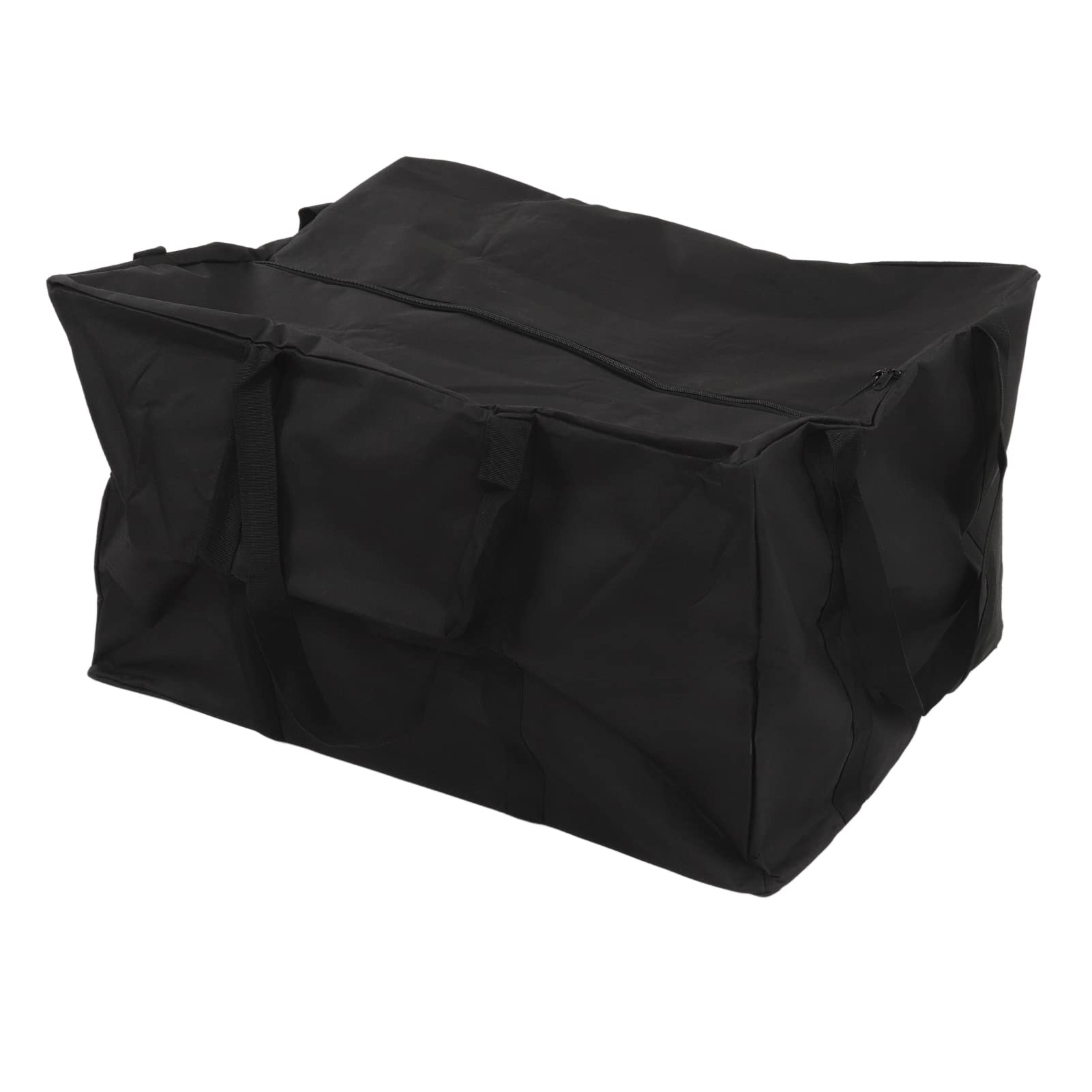 Borsa per attrezzi per barbecue, borsa portaoggetti per griglia in tessuto Oxford 600D portatile con manici per campeggio, picnic sulla spiaggia, nera 74x57x43 cm