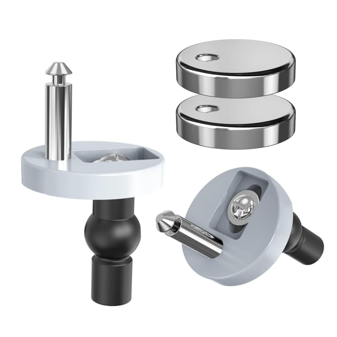 YUNYU 2 Pack Toilet Seat Hinges Fixings,Toilet Seat Fittings,Quick Release Toilet Seat Fixings,Universal Toilet Seat Hinges for WC Toilet Blind Holes