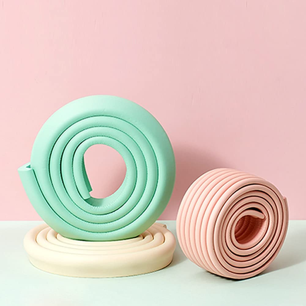 Angolari di Protezione, 200 cm, paraspigoli for tavolino for Bambini, Angoli, Cuscino(Green)